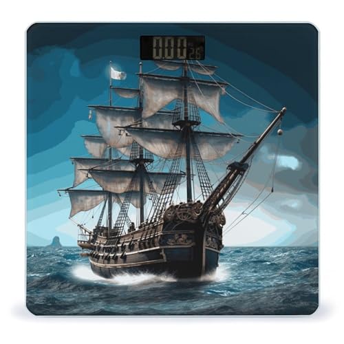 Pirate Ship Smart Scale balanza digital de baño precisa miniatura 1