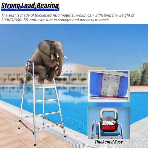 Silla de salvavidas de acero inoxidable 304 para piscina miniatura 3