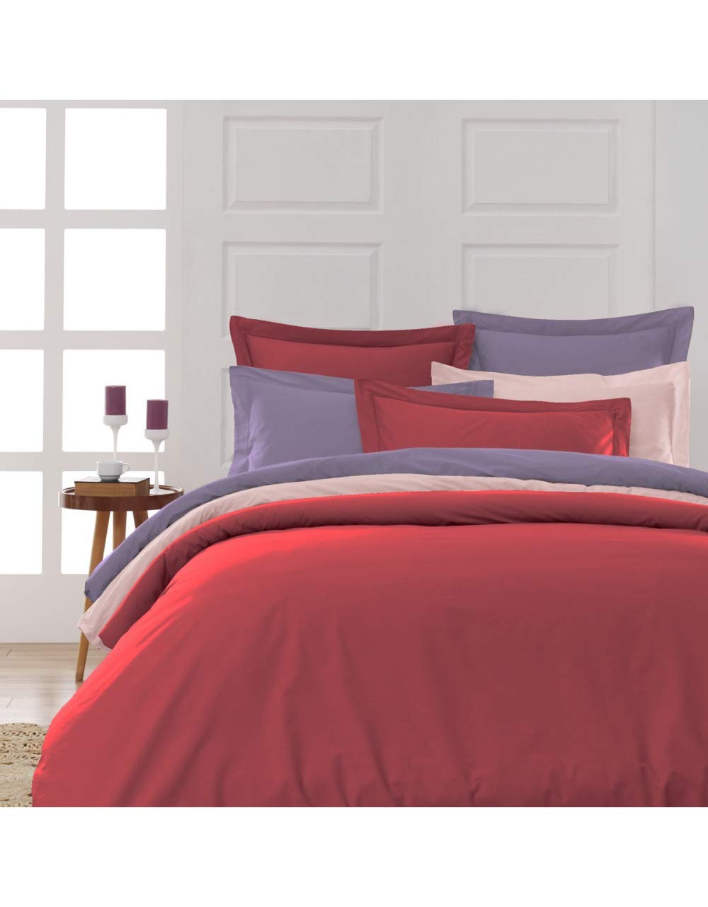 Sensei Maison Soft Percale Fitted Sheet 30 cm Soft Percale 80 x 200 cm Cardinal, 80x200 cm - Image 4