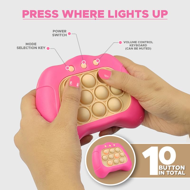 Image of NHR Pop It Intelligence Game Toy with Light & Sound for Kids, Pop It Bubble Push Game, Pop It Game Toy, Pop It Toy, Pop It Musical Toy,Fast Push Popit Multi Level Pop It Toy (Green)