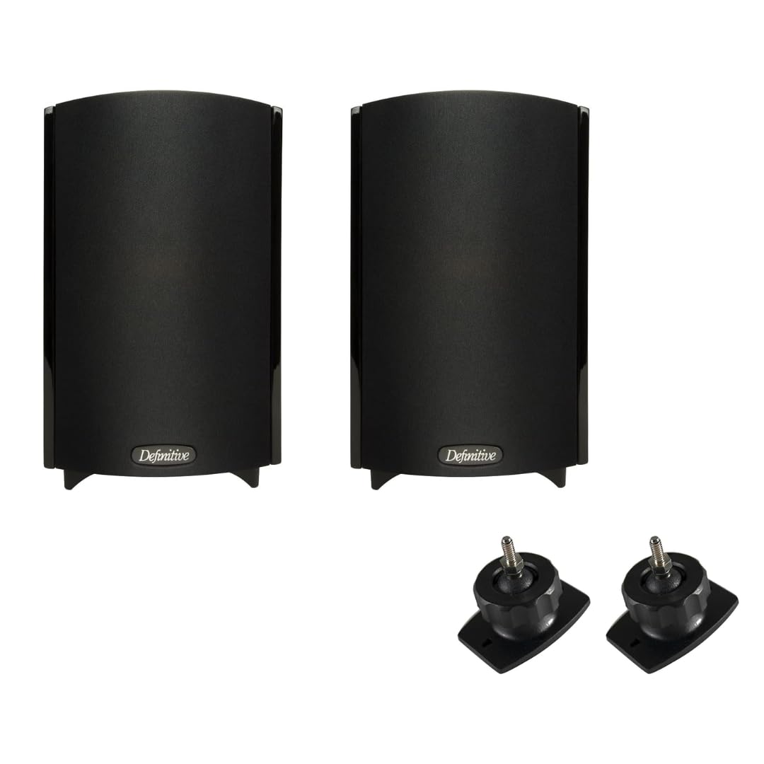 Definitive Technology ProMonitor 800 Speakers (2-Pack) with Pro-Mount 80 Wall Brackets: Compact Home Theater Bundle