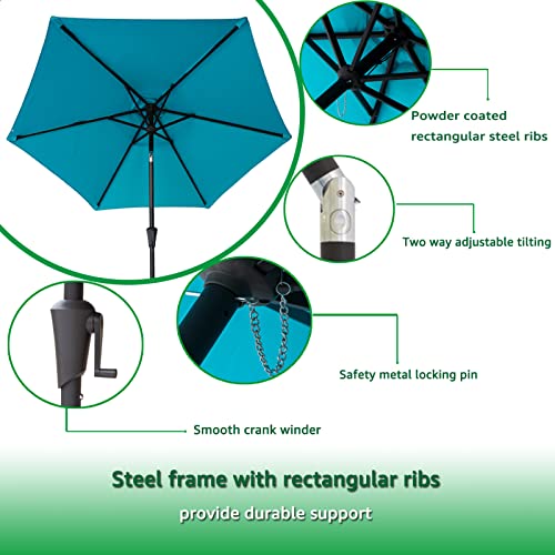 Helios&Hestia Marktparasol, tuinparasol, terrasparasol, marktparasol, tafelscherm, tuinscherm met zwengel en helling… - Afbeelding 3