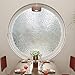 Round Window,360° Rotating Pivot Casement Windows,Aluminum Frame And Tempered Glass,For Bathroom,Kitchen,Bedroom,Living Room,Replacement Indoor Ventilation Window With Handle(White,40cm/15.7in)