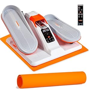 SITFIT Under Desk Elliptical Machine – Seated Mini Elliptical Under Desk Stepper with Adjustable Resistance, Compact Elliptical Foot Pedal Exerciser Work from Home Fitness, Leg Exerciser for Seniors