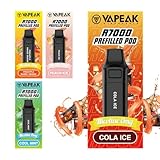電子タバコ R7000交換用ポッド 充填済み 7000回吸引可能 使い捨て 爆煙 ニコチン・タールなし 禁煙 減煙サポート 互換フレーバーカートリッジ (1本, コーラアイス)