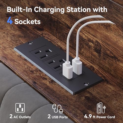 Queen-Size-Bed-Frame-with-Storage-Headboard-and-Charging-Station-Ergonomic-Platform-Bed-Frame-with-LED-Lights-Strong-Metal-Slat-Support-No-Box-Spring-Needed-Noise-Free-Grey