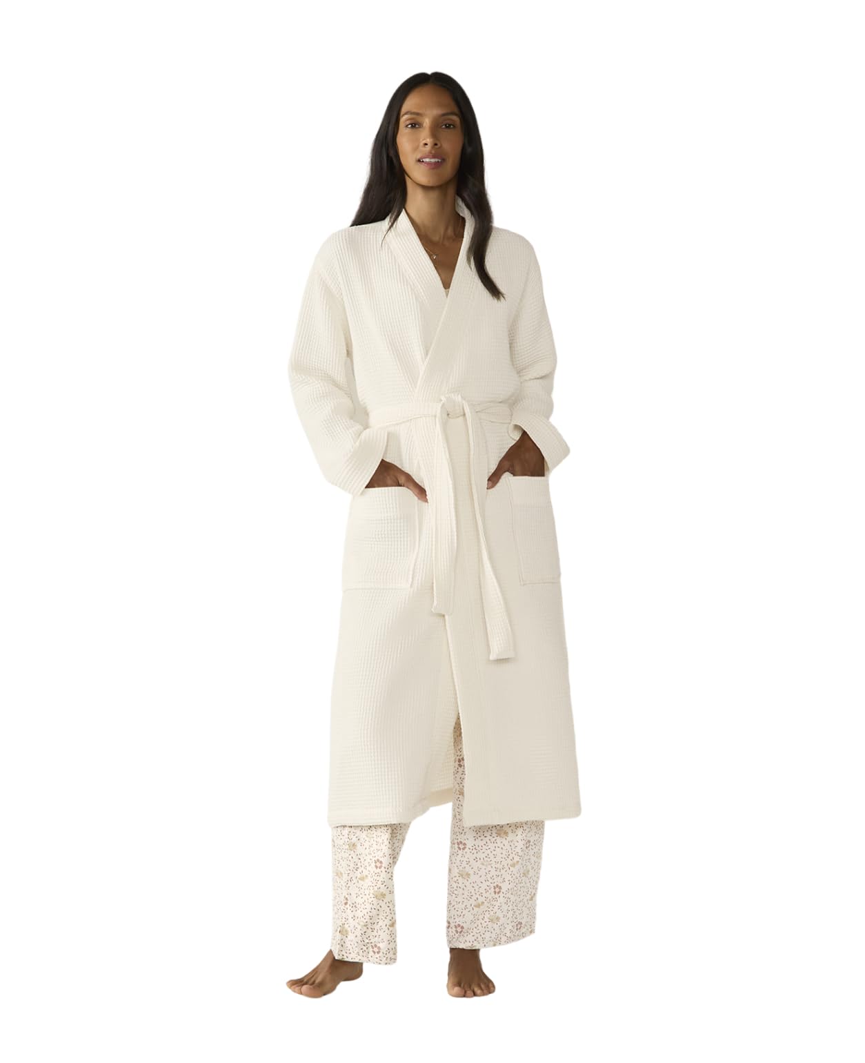 Coyuchi Unisex Organic Waffle Robe, 100% Organic Turkish Cotton Spa Robe