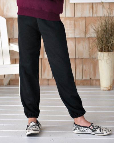 Image of JERZEES Youth Nublend Fleece Sweatpants without Pockets, Covered Elastic Waistband, Cotton Blend, Sizes S-XL