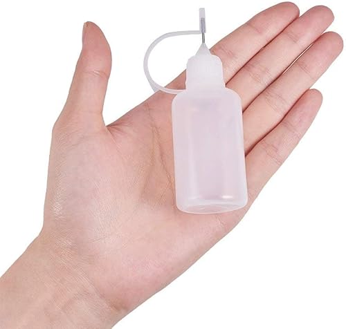 Miniatura 4 de Onwon Aplicador de botella de pegamento con punta de aguja de precisión, 1 onza1.0 fl oz, aplicador vacío, engrasador, botella exprimible para papel