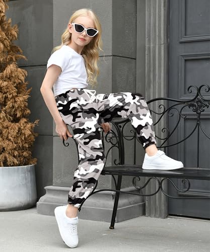 Image of AOWKULAE Girls & Women's Casual Cargo Jogger Pants, 6 Years - Women 3XL