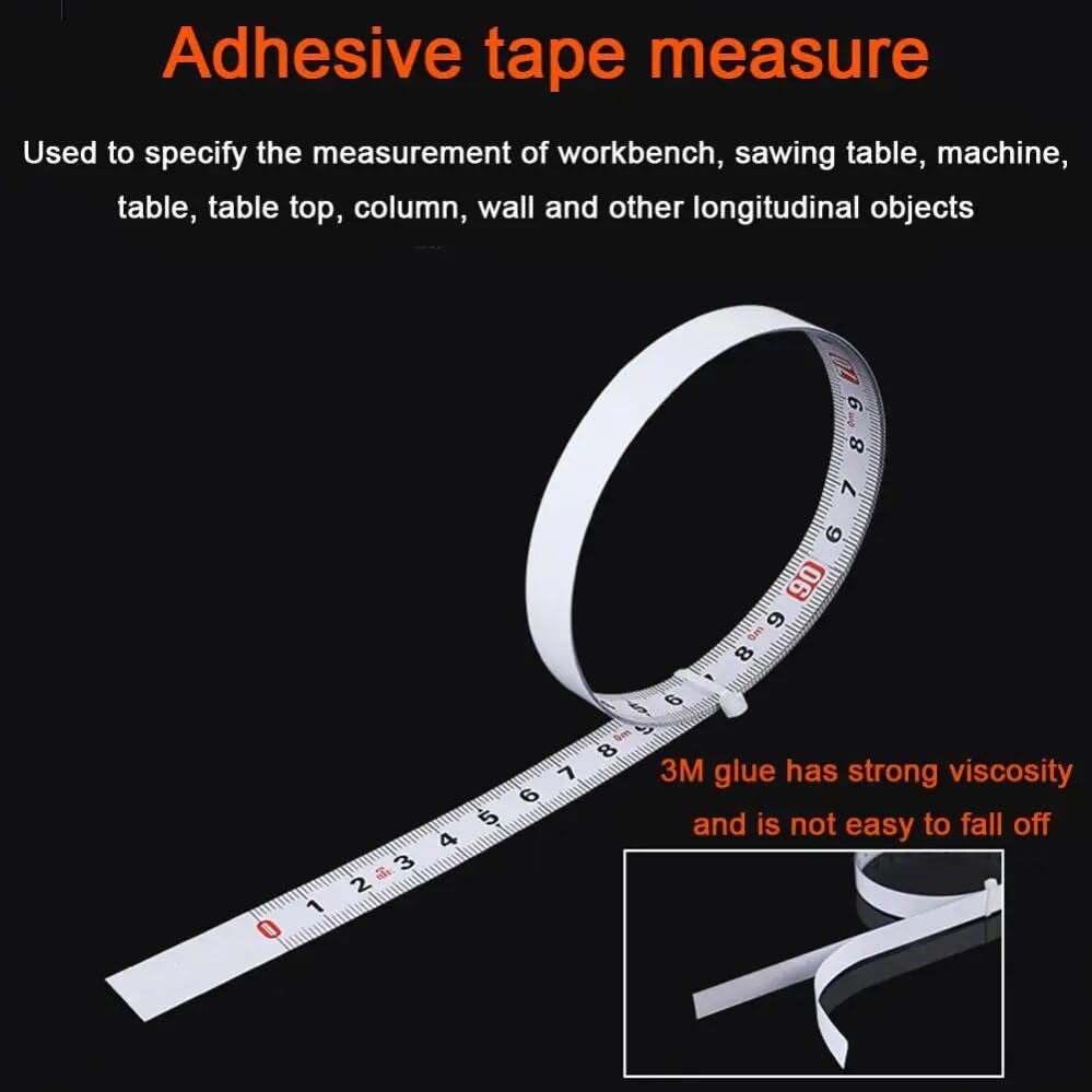 Cinta métrica adhesiva de acero inoxidable 3 m miniatura 3
