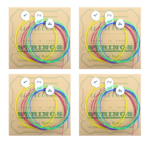 Rauyivany HQKJ8527001 Ukulele Strings, 4 Packs Colorful Nylon Ukulele Strings thumb #6