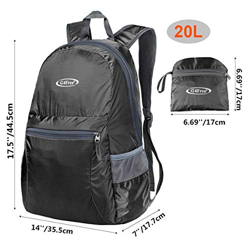 G4Free 20L Lightweight Packable Backpack Travel Hiking Daypack Foldable - Image 3