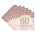 VReder Servietten 60 Geburtstag, 40 Stück Roségold Papier Party Servietten Tischdeko für Deko 60. Geburtstag Frauen Happy Birthday Servietten Decorations Party Deco günstig Kaufen-VReder Servietten 60 Geburtstag, 40 Stück Roségold Papier Party Servietten Tischdeko für Deko 60. Geburtstag Frauen Happy Birthday Servietten Decorations