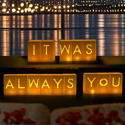 Image of It Was Always You Sign - It was Always You Sign Light Up Letters, Romantic Proposal Anniversary Decorations for Valentines Day Special Night
