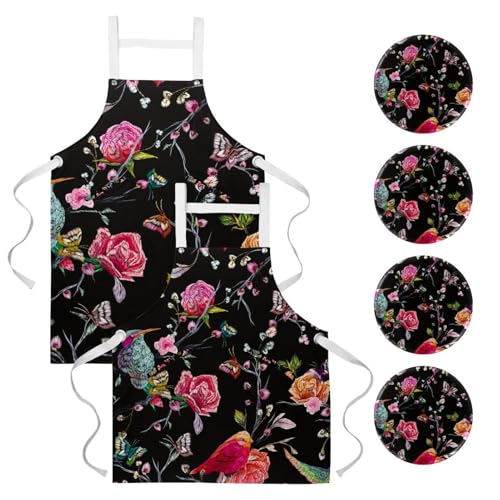 Tabliers de cuisine lot de 2 avec broches pour restaurant et bar