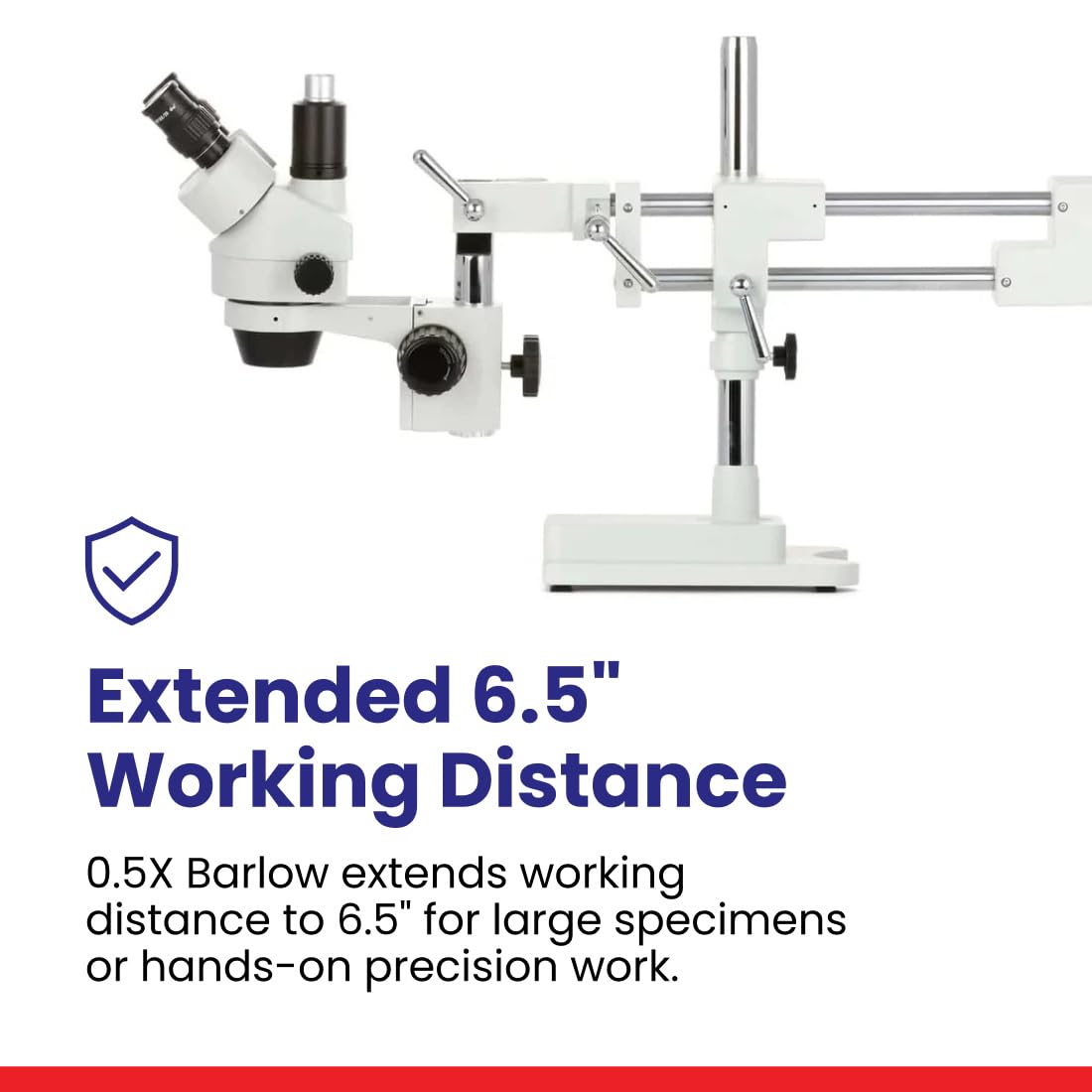 3.5X-90X Microscopio stereo zoom, su supporto doppio