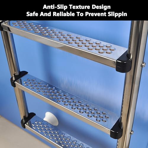 Escalera para piscina de acero inoxidable 2 peldaños miniatura 5
