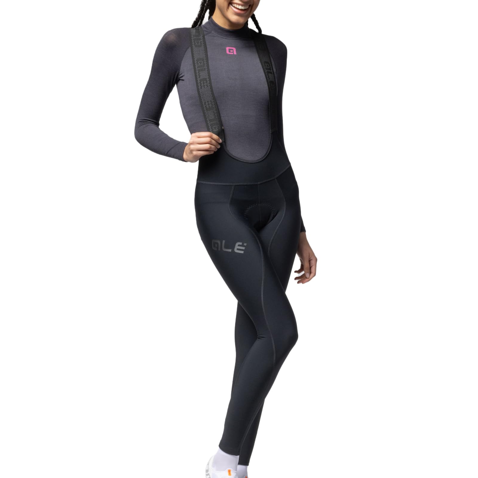 Alé Cycling Women's Pragma Winter Bib Tights, Black, S