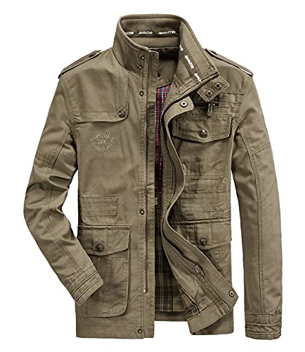 Men's Classic Jacket, Pure Cotton, Military Jacket with