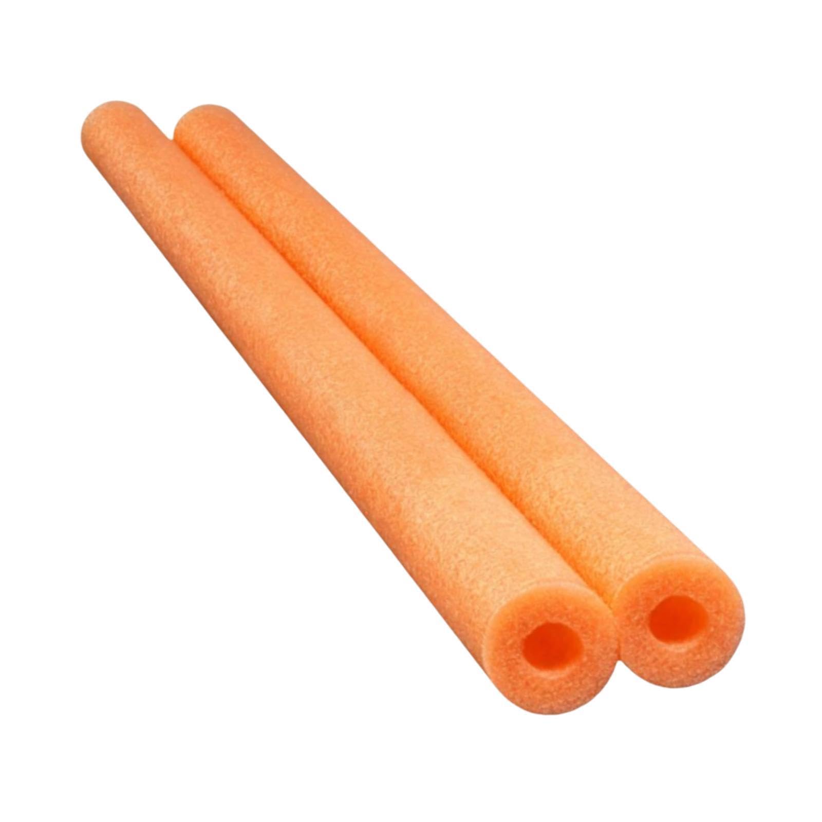 LOVIVER 2x Floating Pool Noodles Swimming Pool Floats Reusable Fun Game Buoyancy Hollow Tubes Swim Noodles for Backyard Practice Lake, orange
