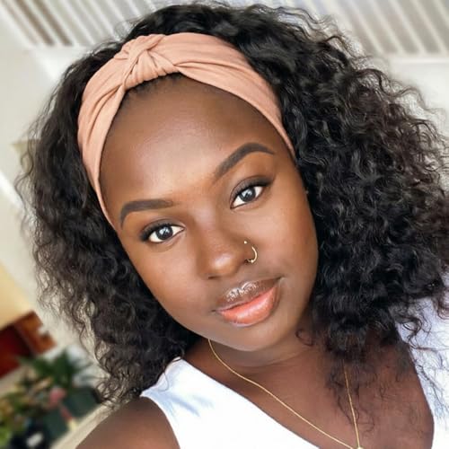 Image of DRESHOW 4 Pack Turban Headbands for Women Wide Vintage Head Wraps Knotted Cute Hair Band Accessories