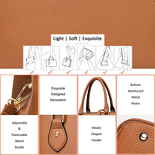 Image of CHICAROUSAL Purses and Handbags for Women Leather Crossbody Bags Women's Tote Shoulder Bag