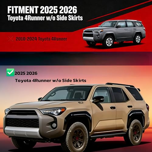 Estribos de aluminio para Toyota 4Runner 2025-2026 negro 2 piezas miniatura 2