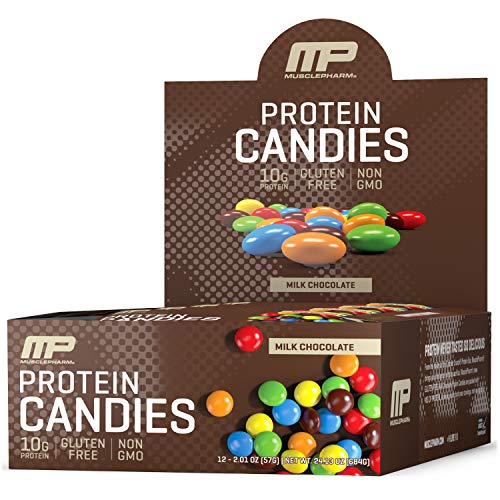 MusclePharm Protein Candies, 10g Protein, Milk Chocolate, 2.01 Ounce (Pack of 12)