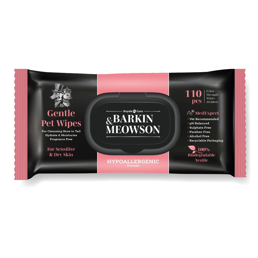 Barkin & Meowson MedExpert Hypoallergenic Pet Wipes for Sensitive Skin x110