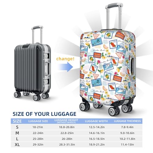 Travel Luggage Cover - Stamp Washable Suitcase Covers Protector Fits 18-32 Inch Luggage4