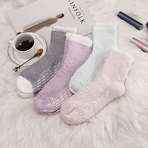 Breslatte FC0004BLA005 Non Slip Socks Hospital Socks With Grips For Women Grip Socks For Women Fluffy Socks With Grips For Women Slipper Socks Gripper Socks thumb #5