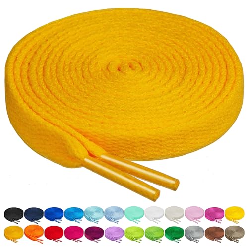 Image of Birch Shoelaces in 27 Colors Flat 5 /16 inch Shoe Laces in 4 Different Lengths