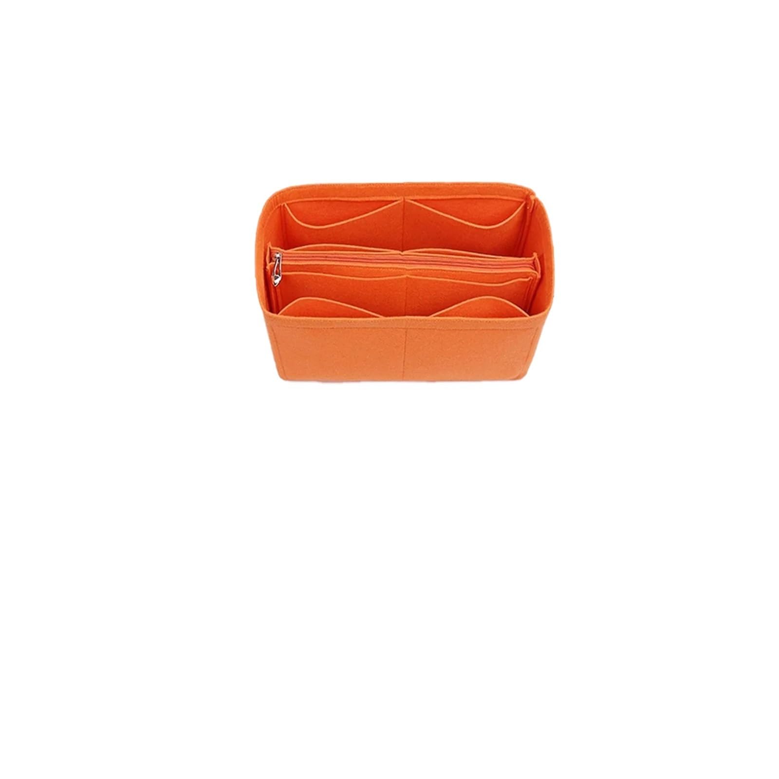 NJIEzhao Felt Handbag Insert Felt Insert Liner Purse Organiser Pouch Handbag Tote Bag Internal(S orange middle zip,5 pieces)