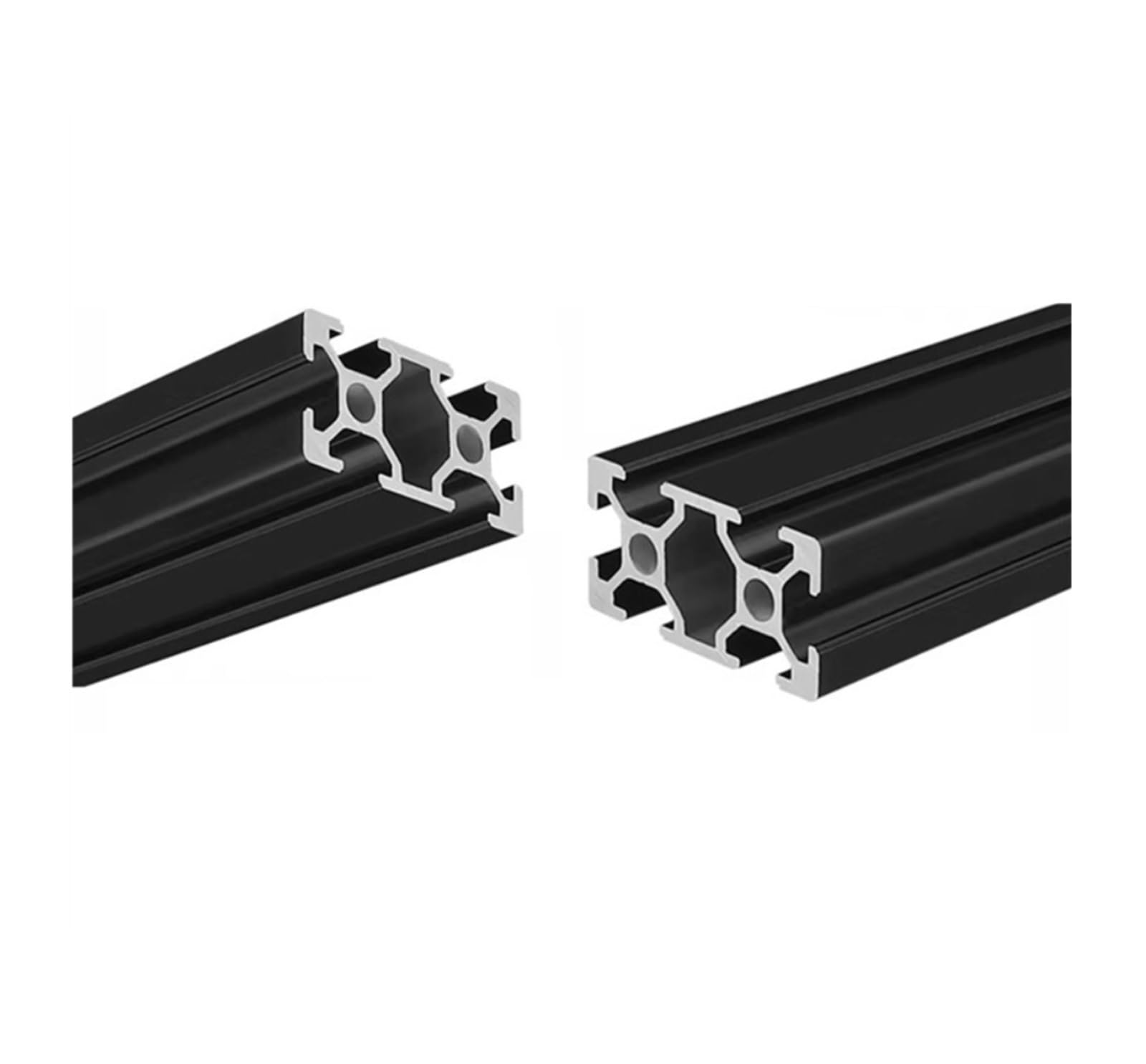 2Pcs 2040 T/V-Slot Aluminum Profile Extrusion 100mm to 1000mm 20x40mm for CNC 3D Printer Parts(Black-2040,450mm)