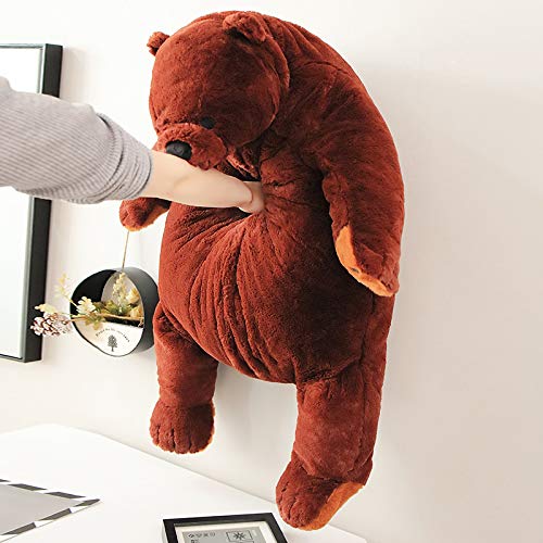 Snowolf Djungelskog Bear Giant Simulation 100 Cm Bear Toy Stuffed Animal Plush Doll Huge Cuddly Dark Brown Teddy Bear For Home Decoration Valentine'S Birthday Gift thumb #3
