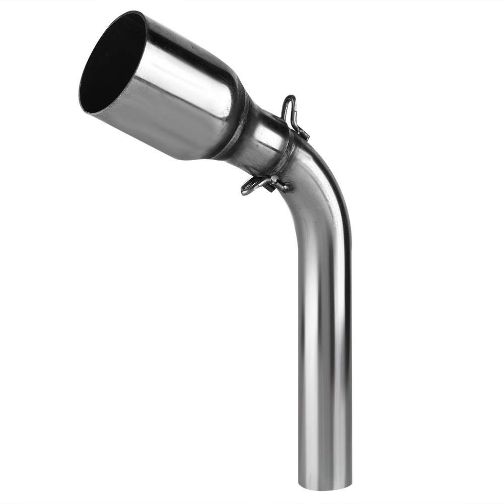 KIMISS Tuyau Central D'échappement Moto Adaptateur de Connexion de Tuyau Intermédiaire en Acier Inoxydable pour MSX125 2013-2015,Argent