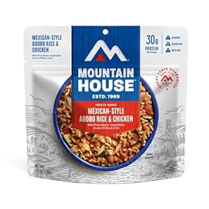 Mountain House Mexican Style Adobo Rice & Chicken | Freeze Dried Backpacking & Camping Food | 2-Servings | Gluten-Free