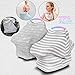 (2-Pack) Baby Nursing Cover for Breastfeeding - Easy to use Breastfeeding Cover Ups - Lightweight Baby Shower Present Breast Feeding Cover Ups - Super Soft and Stretchy Carseat Cover