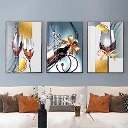 Vin verre impression sur toile 60x90cm art mural cuisine