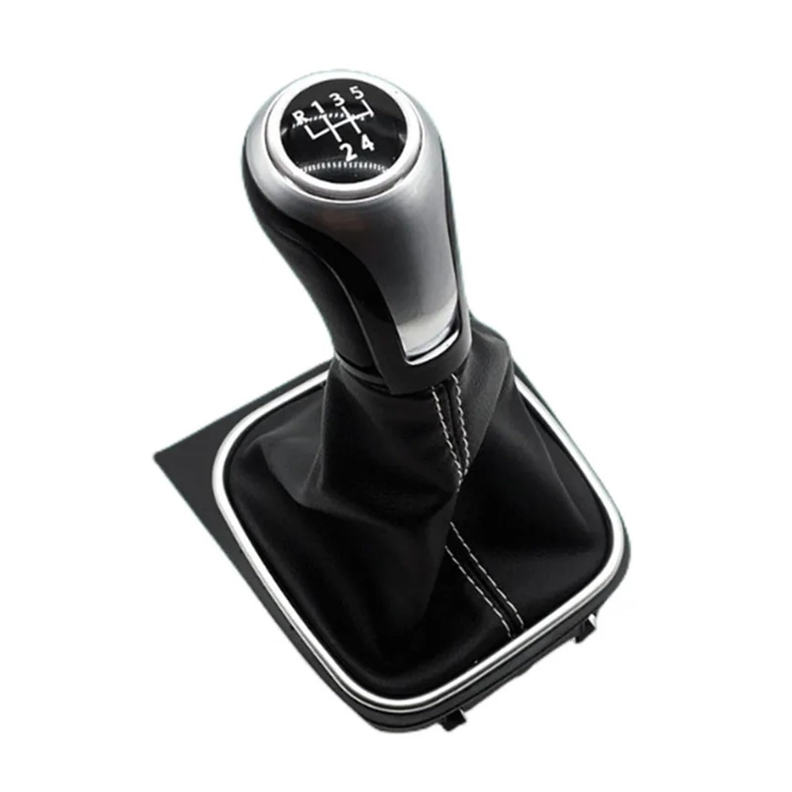 Qmtvfsrh B0428 Car Gear Shift Knob Manual Gear Shift Knob Gaiter Boot Cover For Vw For Golf 5 For Golf 6 For Scirocco 2009 For Skoda For Octavia(B0428)