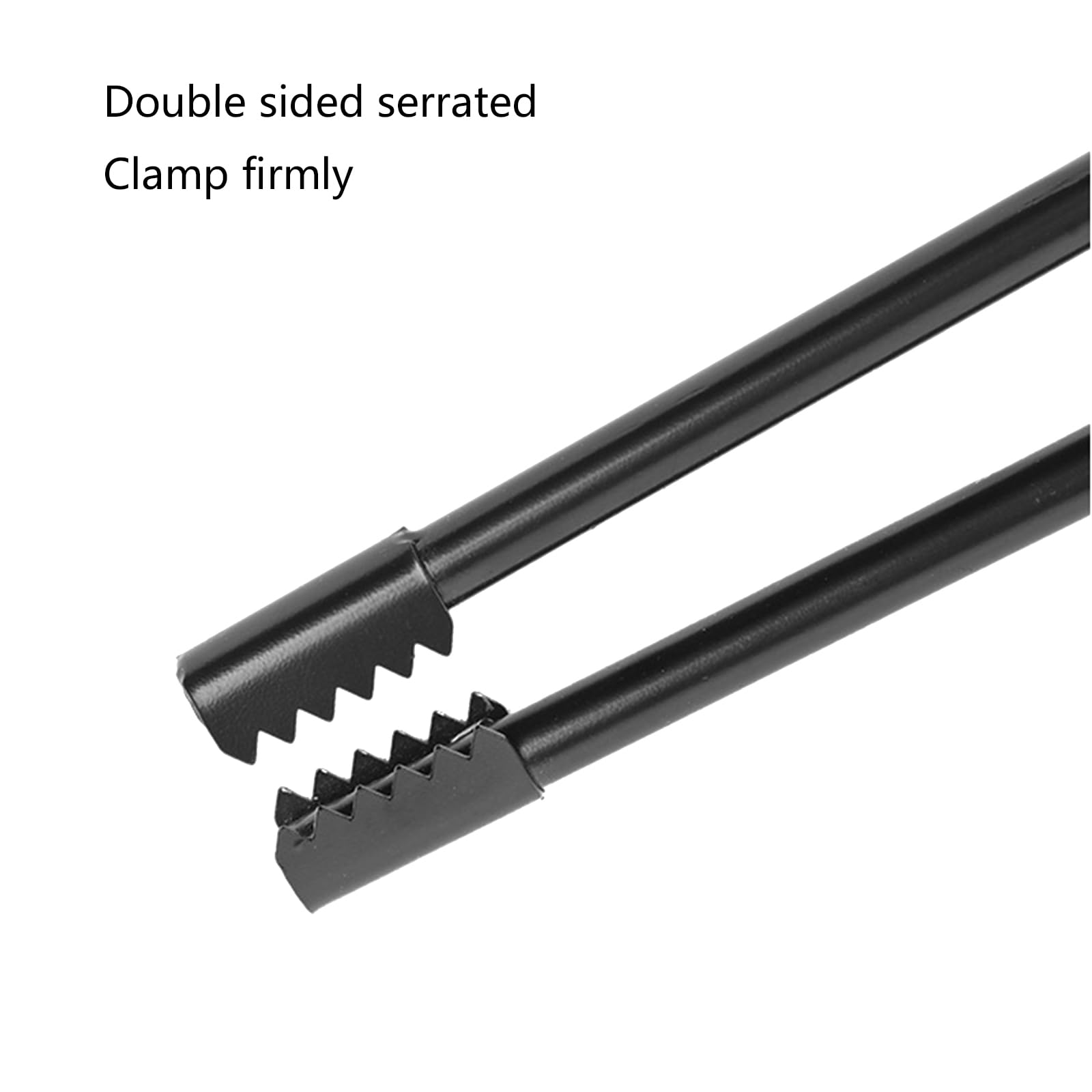 Pinzas de carbón de acero al carbono para exteriores, picnics, camping, carbón vegetal, chimeneas, pinzas de metal para camping