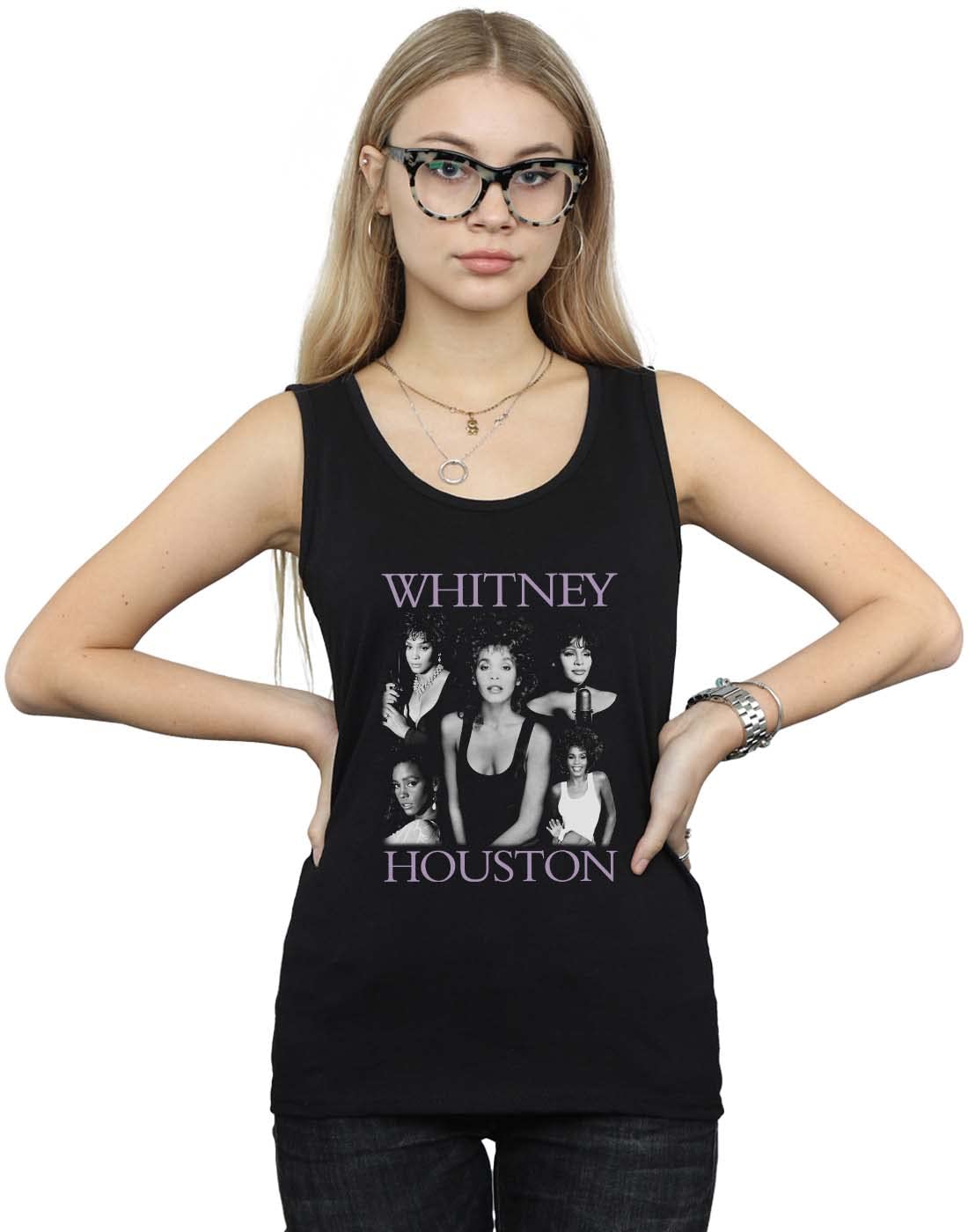 Absolute Cult Women's Black Whitney Houston Multiple Pose Vest Large
