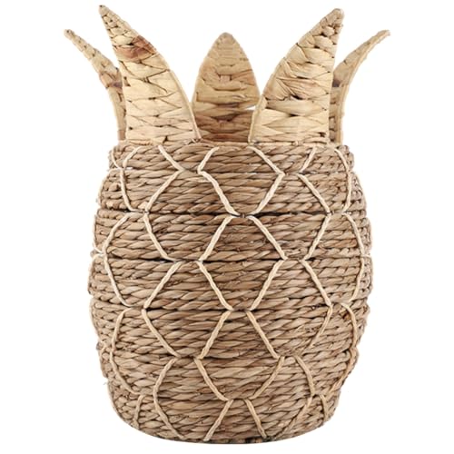Panier tressé d'ananas multifonction, rangement bureau en fer