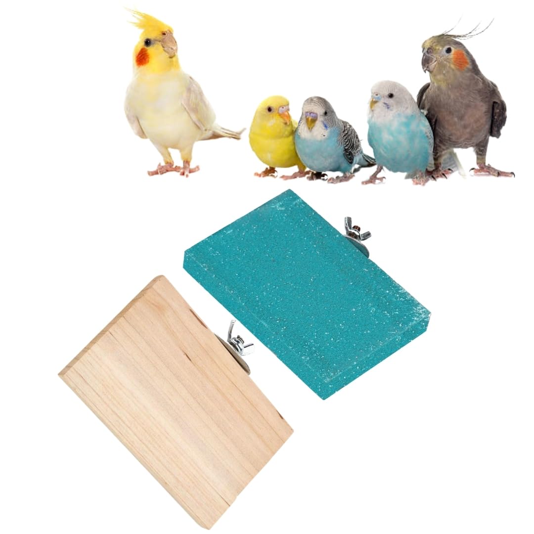 Sage Square Wooden Stand Sand Platform Made of Natural Wood, Combo of Two (3*4.5 & Sand 3*4.5 inch) Rectangle Shaped Perch Stand, Cage Accessories, Playful Toy, Suitable For Birds, Parrots, Budgies (B0CQST1WR3) Amazon Price History, Amazon Price Tracker