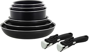Set de casseroles po&ecirc;les avec manches amovibles