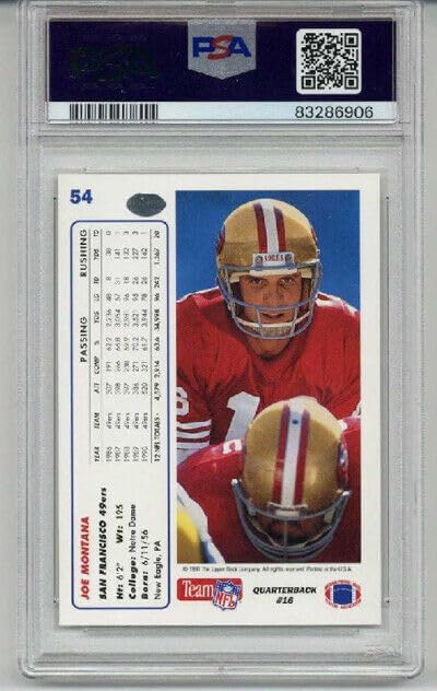 rare joe montana cards Amazon.com: 1991 UPPER DECK #54 JOE MONTANA CARD SAN FRANCISCO 49ERS PSA 10  LOW POP RARE : Collectibles & Fine Art