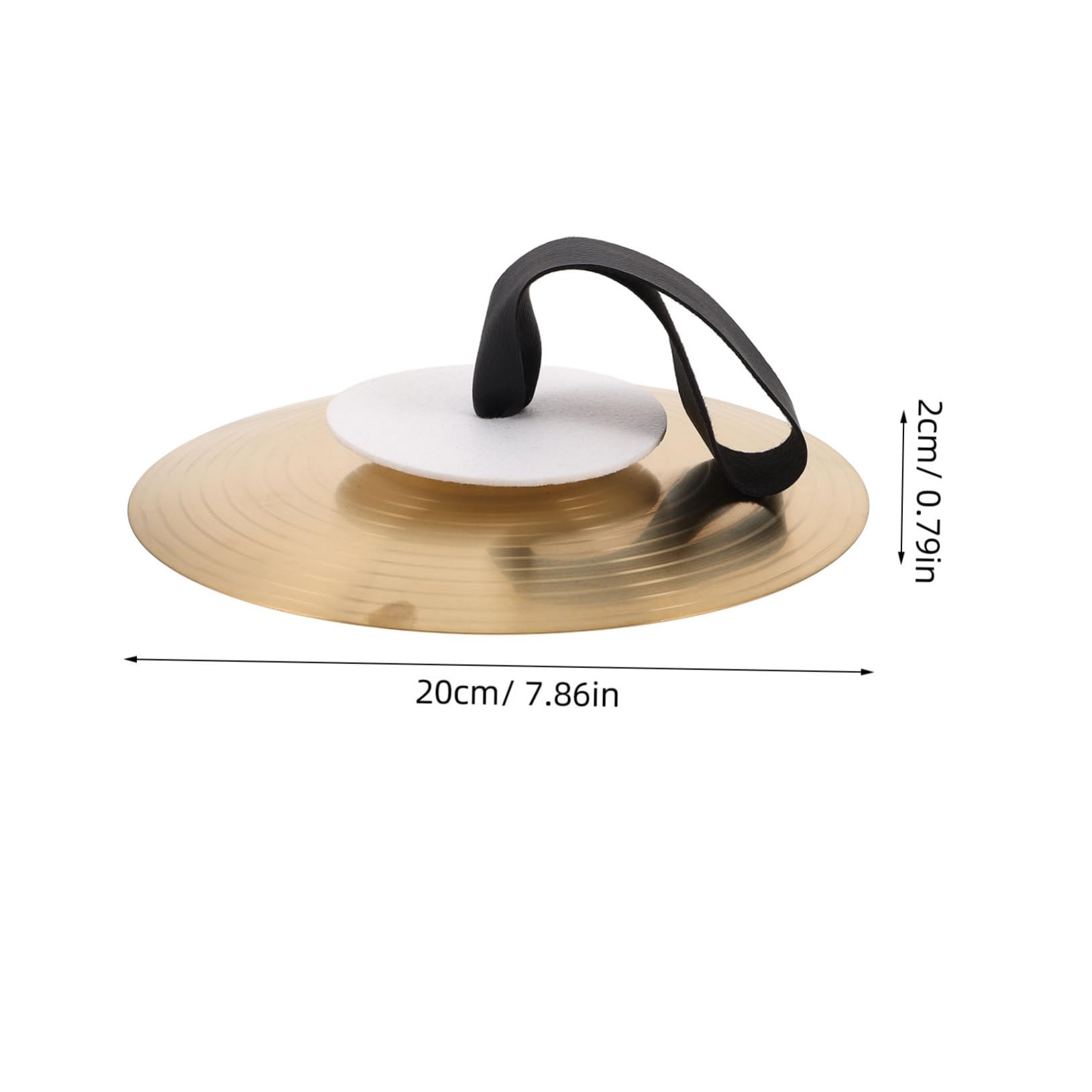 Abaodam Cymbales à Main en Métal Performance Son Clair et Utilisation Facile, Paire de 8 Pouces pour Concerts et Répétitions de Groupe