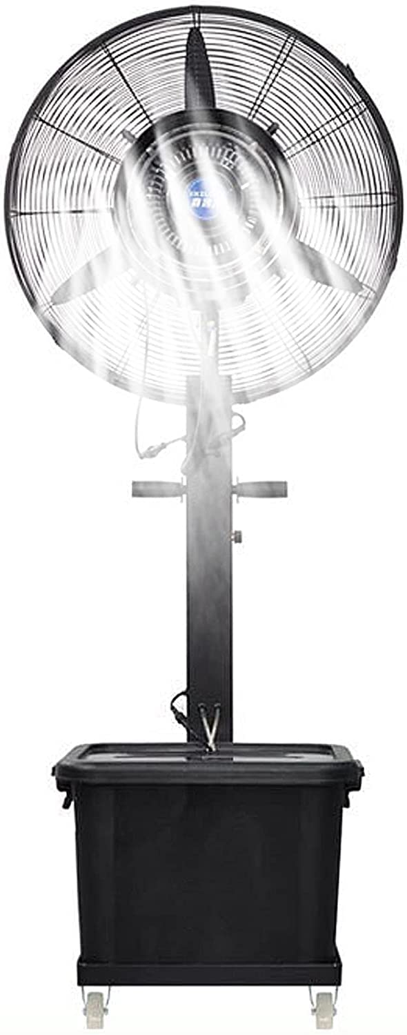 asdchZen Adjustable Misting Pedestal Fan, 60°Oscillating Cooling Fan With Mist, 3 Speeds, For Shop, Garage, Workspace