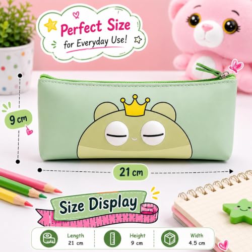 Image of FINEMOE 3D Pencil Pouch for Kids, Set of 10 Waterproof Pencil Case & Pen Holder, Cute School Stationery Pouch, Birthday Party Return Gifts for Boys & Girls Age 3-12